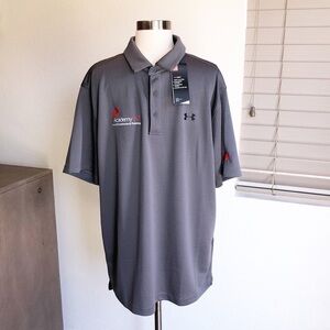 NEW Under Armour Academy 147 gray polo shirt